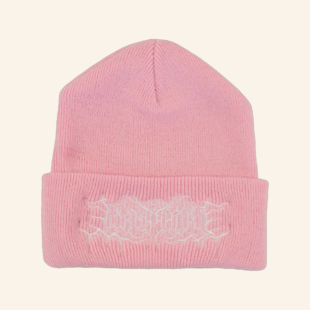 Lorna Shore Merch Iftefwm 2025 Tour Beanie Lorna Shore Logo Beanie Pink Gifts For Wife - Lilybirchmarket