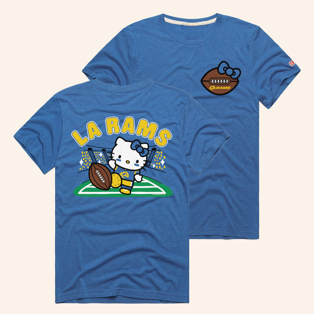 Los Angeles Football Merch Homage Hello Kitty X LA Football Kickoff T-Shirt Gifts For Him - Lily Birch Market