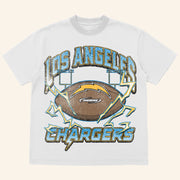 Los Angeles Football Merch Seen X LA Football Chargers Power Grid T-Shirt Gifts For Fans - Lily Birch Market