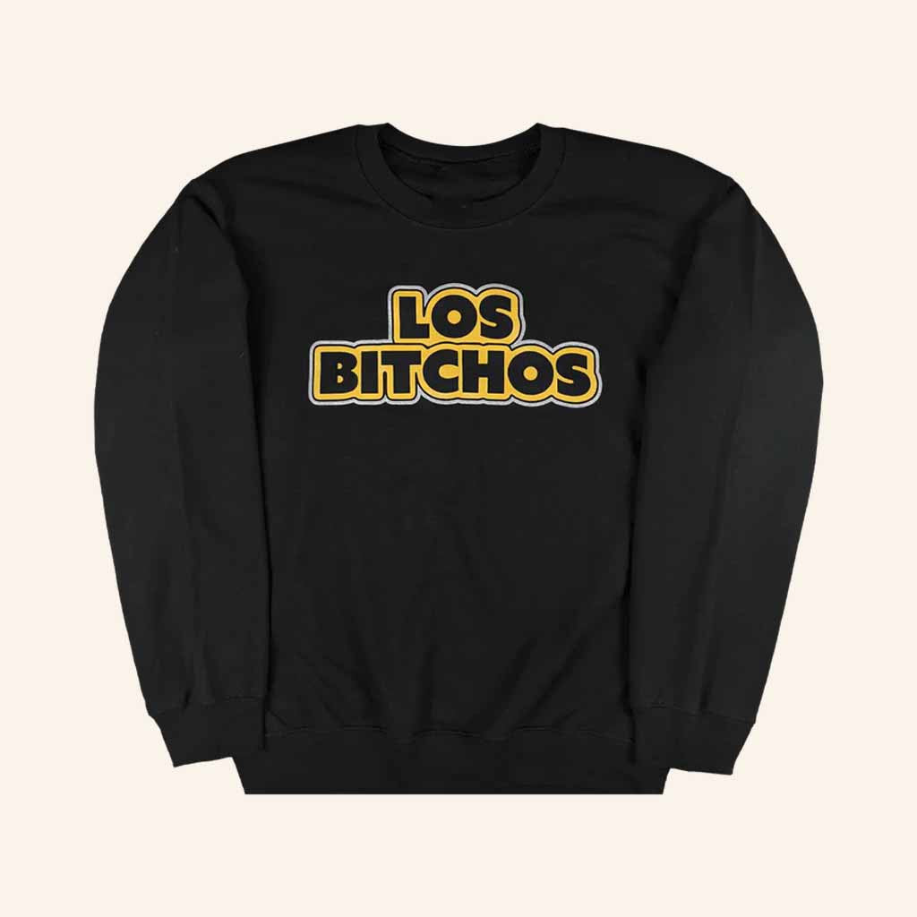 Los Bitchos Merch Los Bitchos Logo Black Sweatshirt Cool Gifts For Music Lovers - Lilybirchmarket