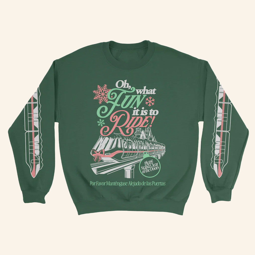 Lost Bros Trading Co Merch Oh What Fun Monorail Sweatshirt Xmas Gifts For Her - Lilybirchmarket