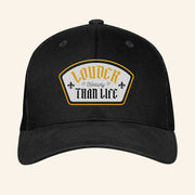 Louder Than Life Merch Saint Shield Embroidered Trucker Hat Music Related Gifts For Guys - Lilybirchmarket