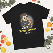 Louisayy Merch World's Best Baritone Saxophone T-Shirt Black Gift Ideas For Him - Lily Birch Market