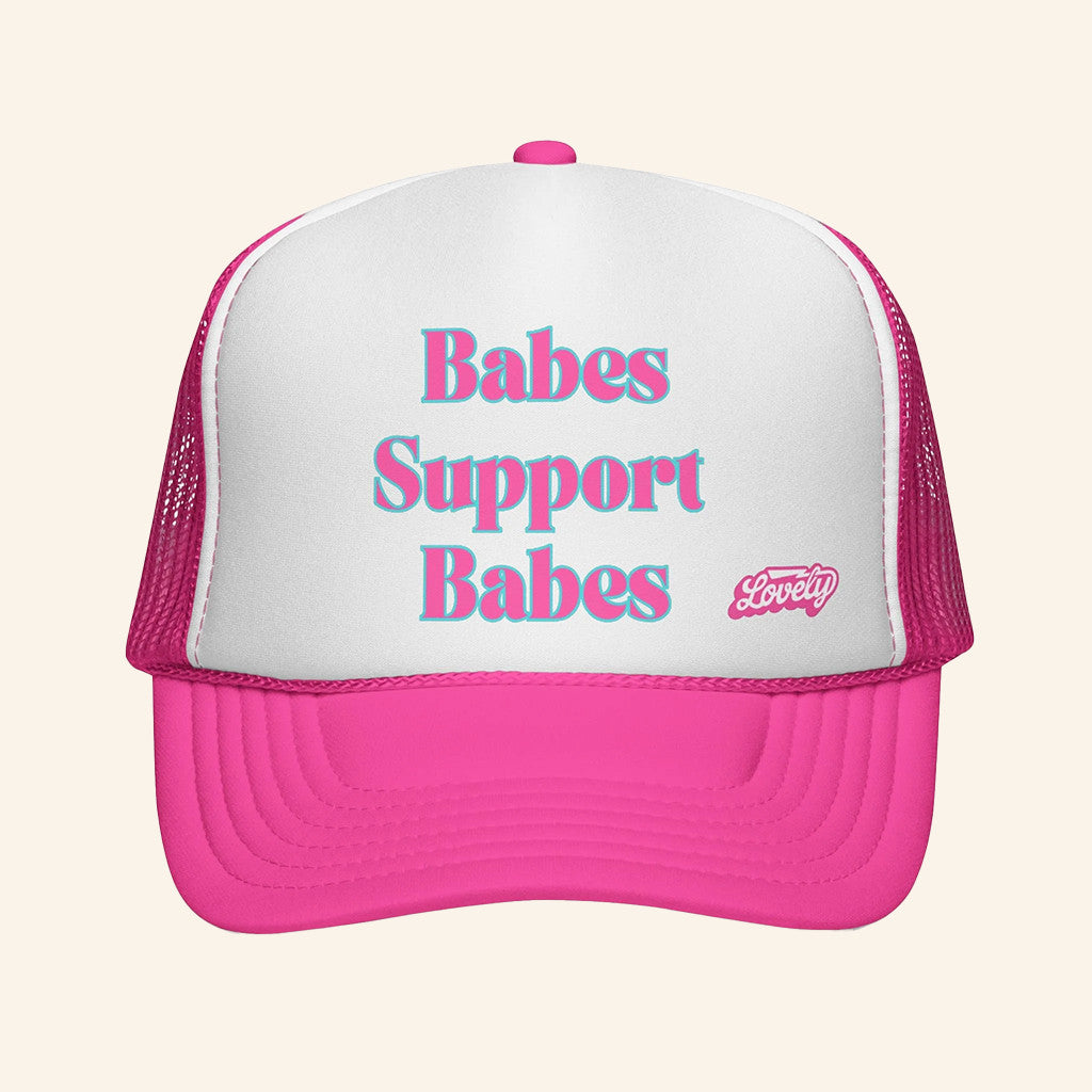 Lovely Ministries Merch Babes Support Babes Trucker Hat Gifts For Her - Lilybirchmarket