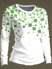  Lucky Irish White Long Sleeve Shirt Happy St. Patrick's Day Gift For Women - TradiViet
