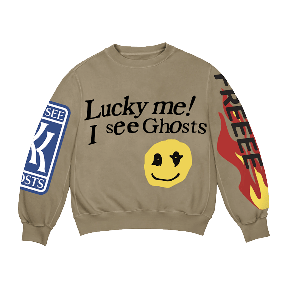 Lucky Me I See Ghosts Sweatshirt Soft Comfy Gift For Boyfriend With Cool Streetwear Taste - Lilybirchmarket