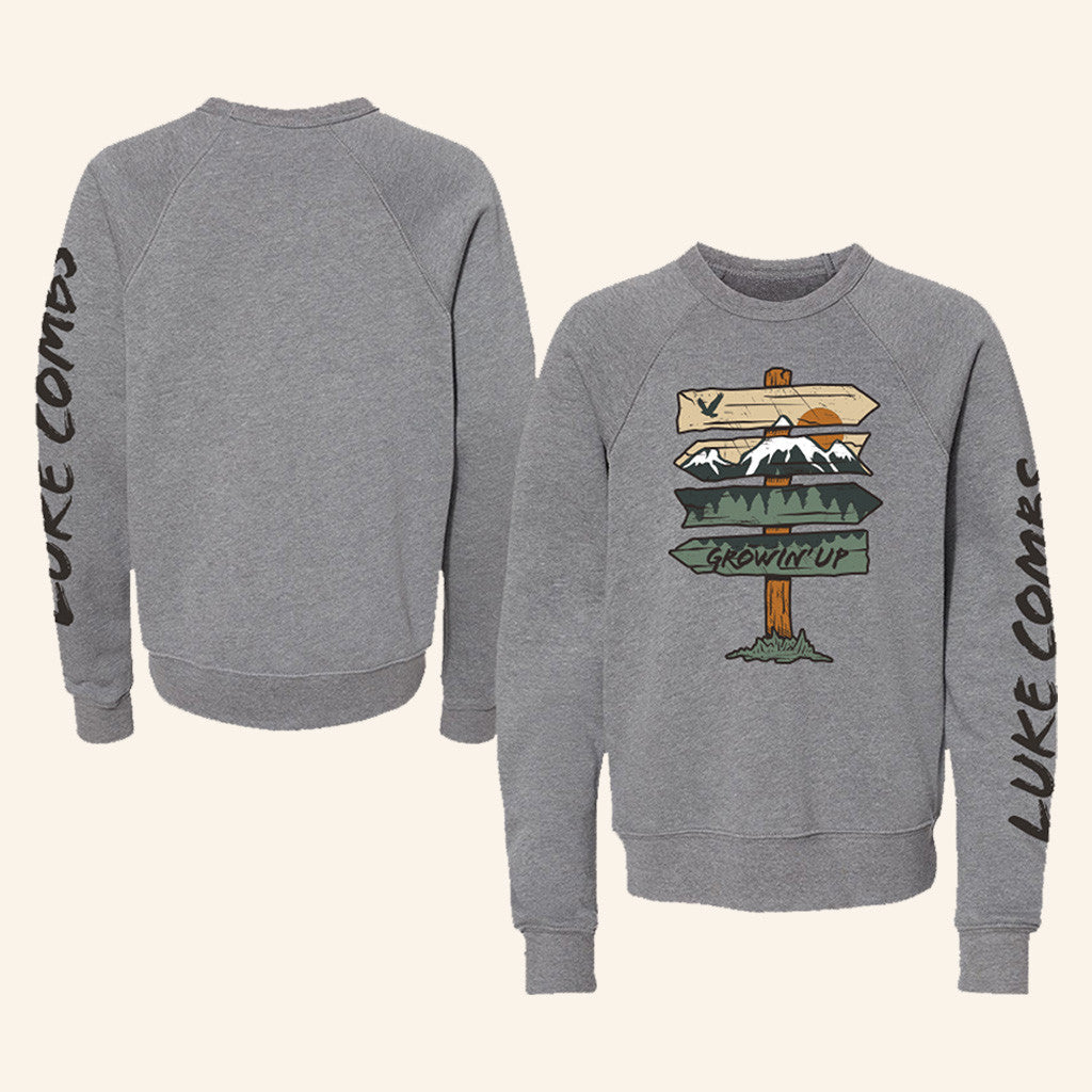 Luke Combs Merch Growin Up Sweatshirt Gift Ideas For Music Lovers - Lilybirchmarket