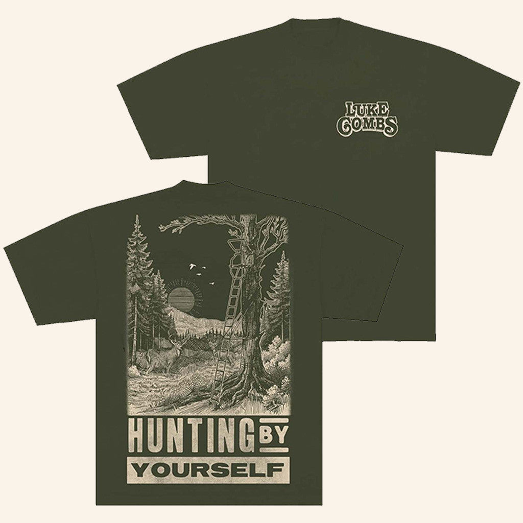 Luke Combs Merch Hunting By Yourself T-Shirt Birthday Gifts For Music Lovers - Lily Birch Market