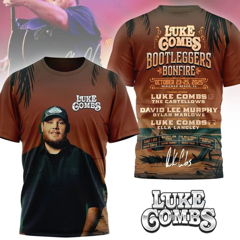 Luke Combs Merch Luke Combs Bootleggers Bonfire T-Shirt Cool Gifts For Music Lovers - Lily Birch Market