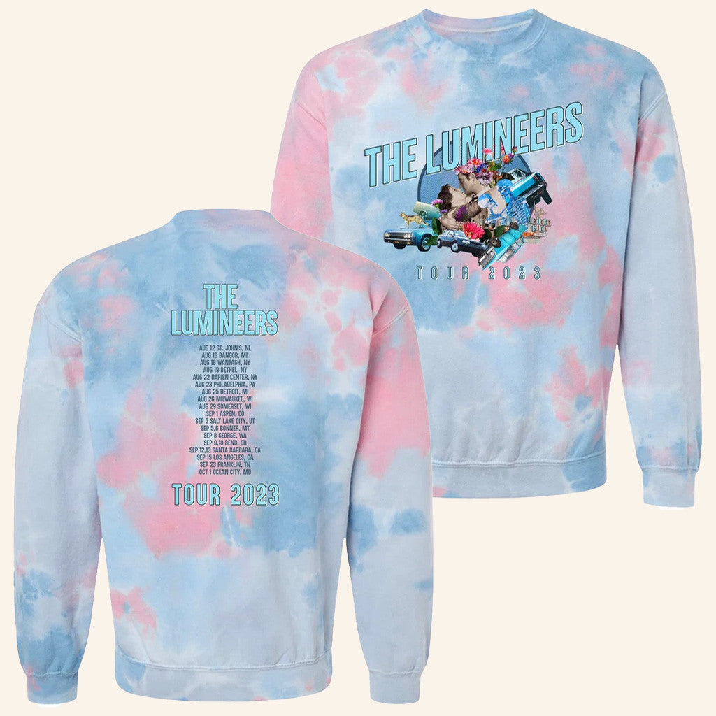Lumineers Merch Tour 2025 The Lumineers 2023 Tour Tie Dye Sweatshirt Gifts For Dudes - Lilybirchmarket