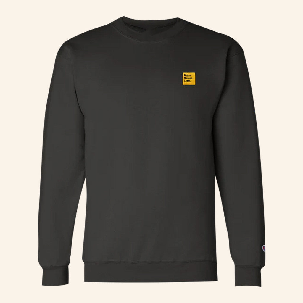 Mac Demarco Merch MRL Logo Embroidered Black Crewneck Sweatshirt Gifts For Husband - Lilybirchmarket