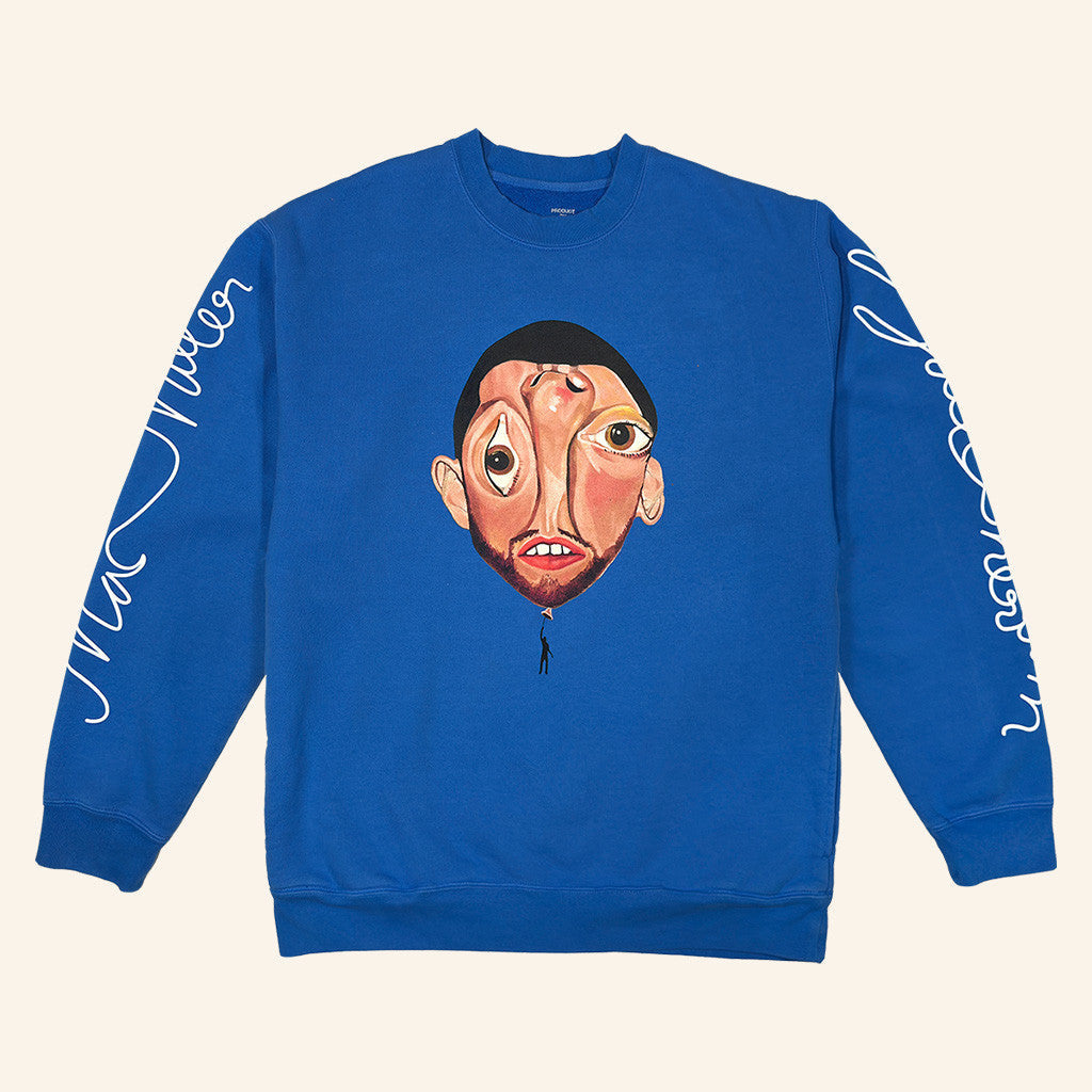 Mac Miller Merch Balloonerism Cover Crewneck Sweatshirt Gift For Dudes - Lilybirchmarket