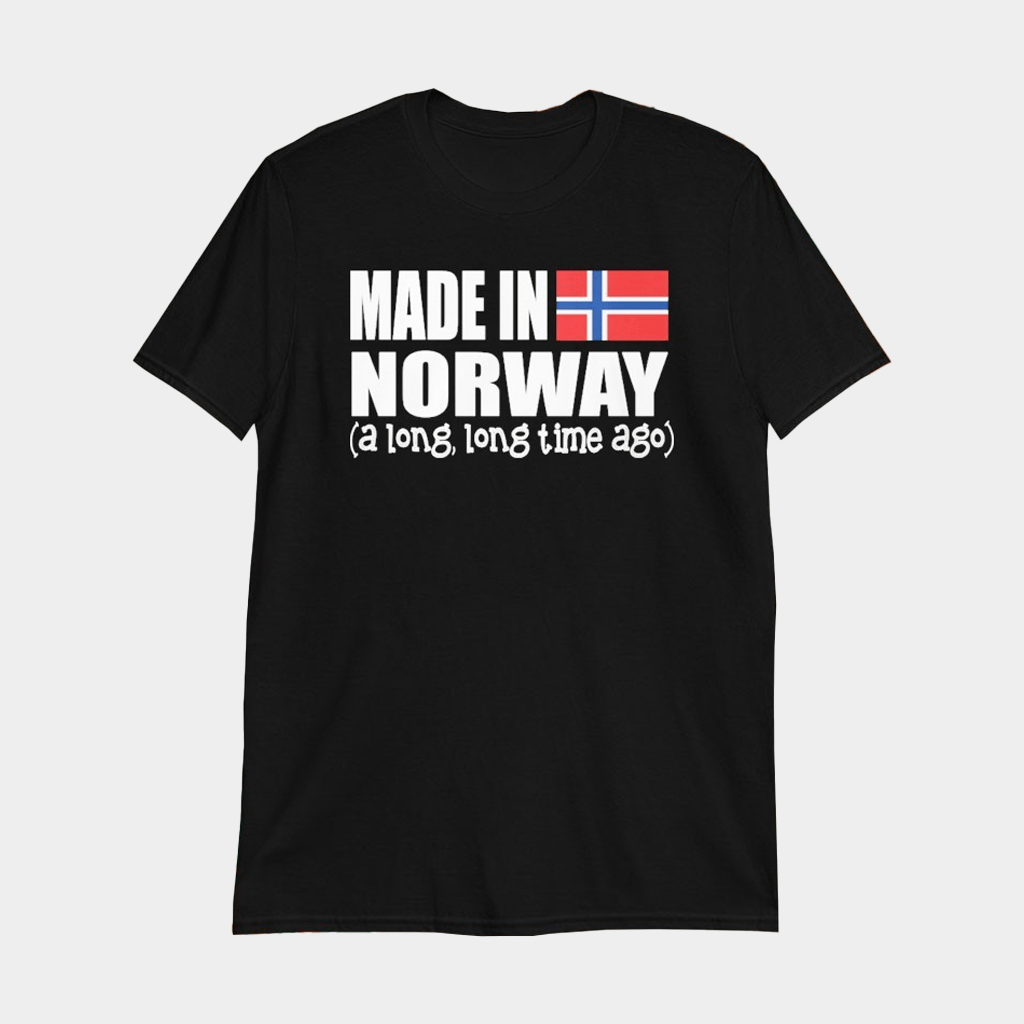 Made In Norwegian Norway A Long Long Time Ago T-Shirt Norway Flag Shirt Gifts For Friends - Lily Birch Market