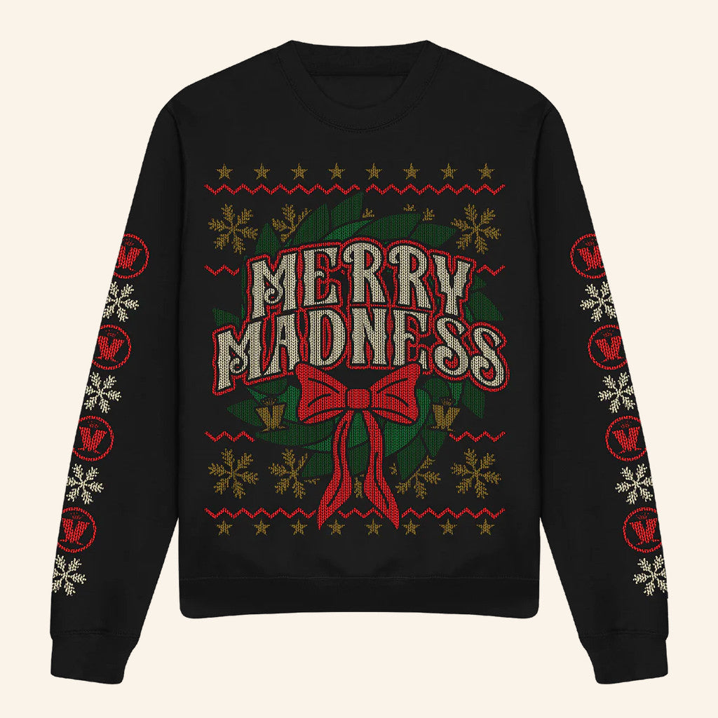 Madness Merch 2025 Merry Madness Sweatshirt Christmas Gifts For Music Lovers - Lilybirchmarket