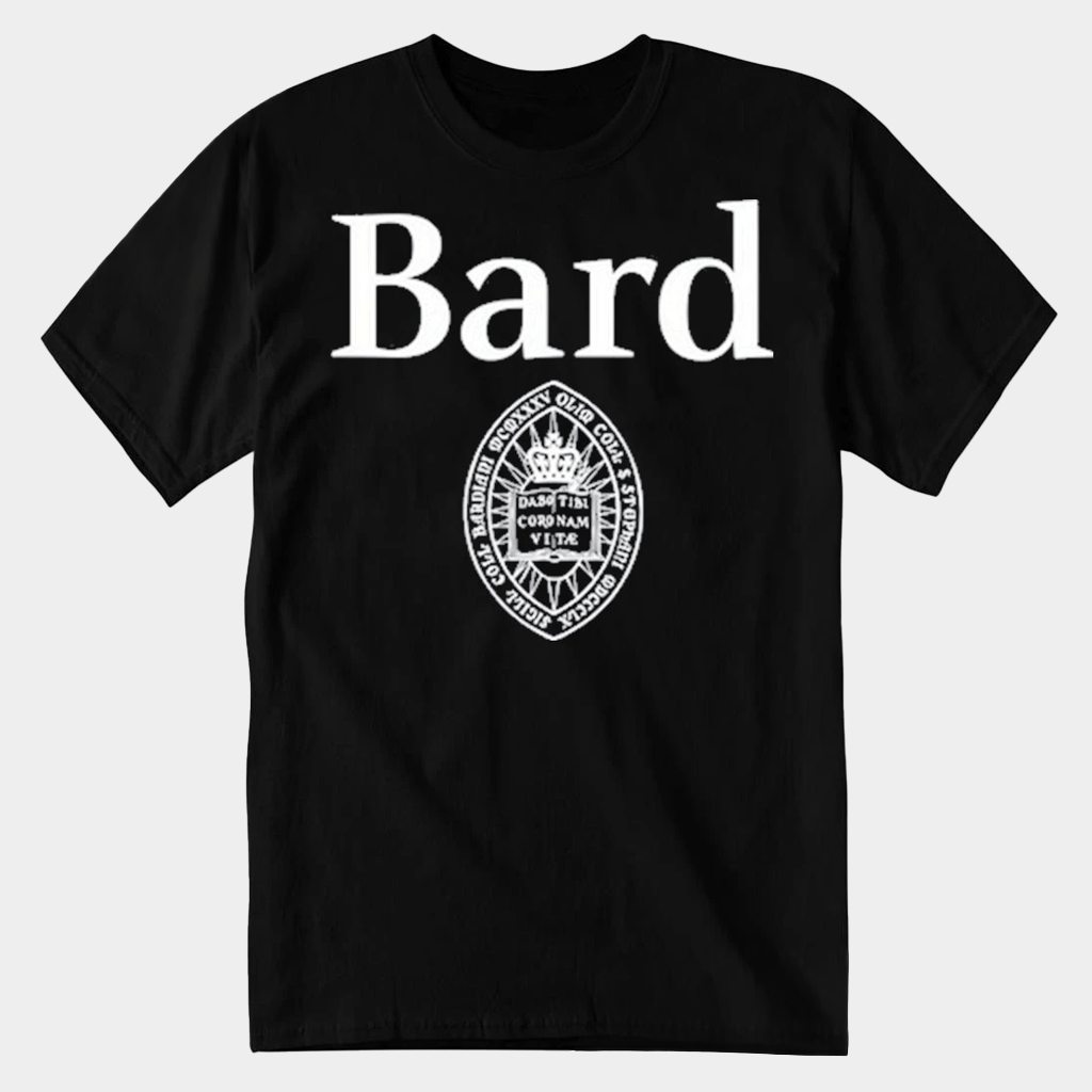 Mads Campbell Wearing Bard College Logo T-Shirt Black Gifts For Boyfriend - Lily Birch Market