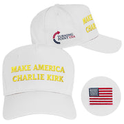 Make America Charlie Kirk Hat White Embroidered Turning Point USA Hat Charlie Kirk Merchandise - Lilybirchmarket
