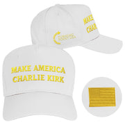 Make America Charlie Kirk Hat White Embroidered Turning Point USA Hat Gifts For MAGA Supporters - Lilybirchmarket