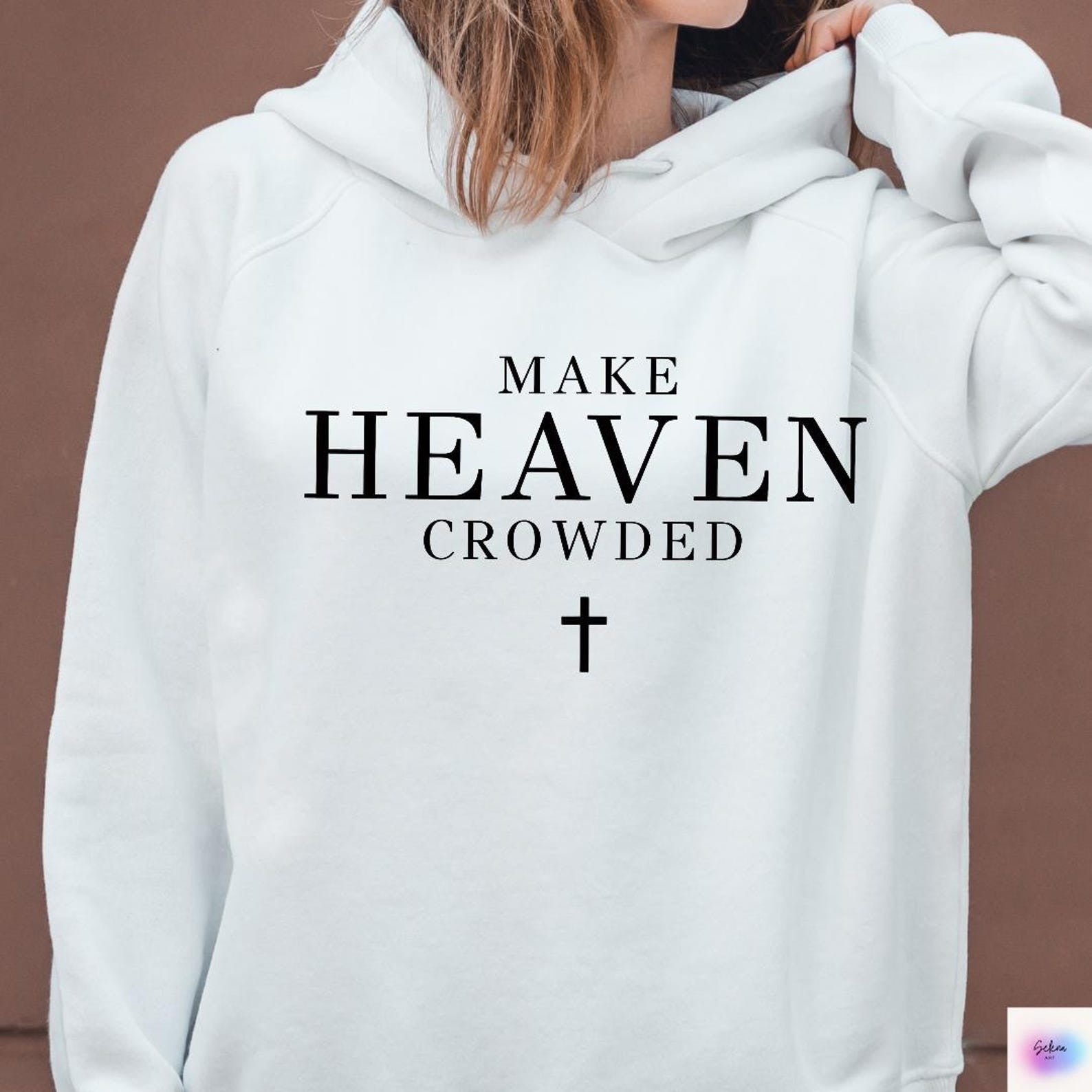 Make Heaven Crowded Charlie Kirk Hoodie Charlie Kirk Apparel Store Faith Gifts For Her - Lilybirchmarket