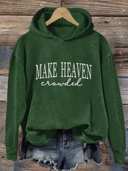 Make Heaven Crowded Charlie Kirk Hoodie Charlie Kirk Commemorative Clothing Gifts - Lilybirchmarket