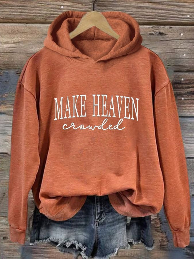 Make Heaven Crowded Charlie Kirk Hoodie Freedom Clothing R.I.P Charlie Kirk Apparel Gifts - Lilybirchmarket