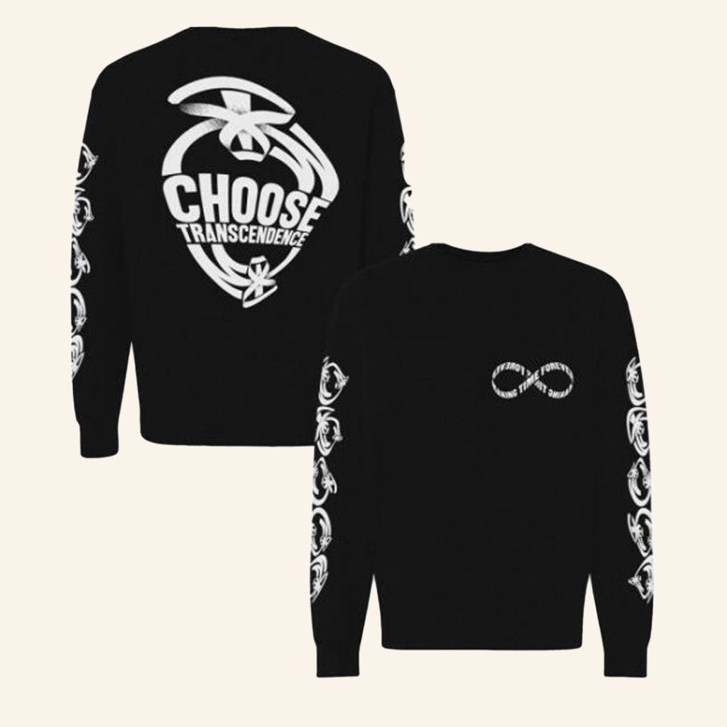 Making Time Is Rad Merch Choose Transcendence Sweatshirt Black Gifts For Son - Lilybirchmarket