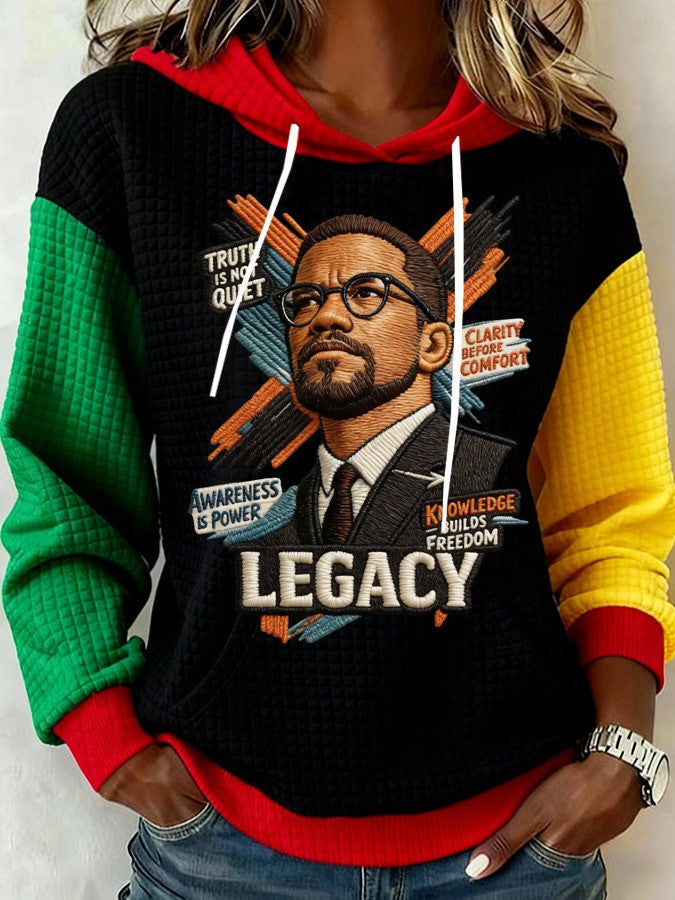 Malcolm X Legacy Hoodie African American Pride Apparel Black History Month Gifts - Lilybirchmarket