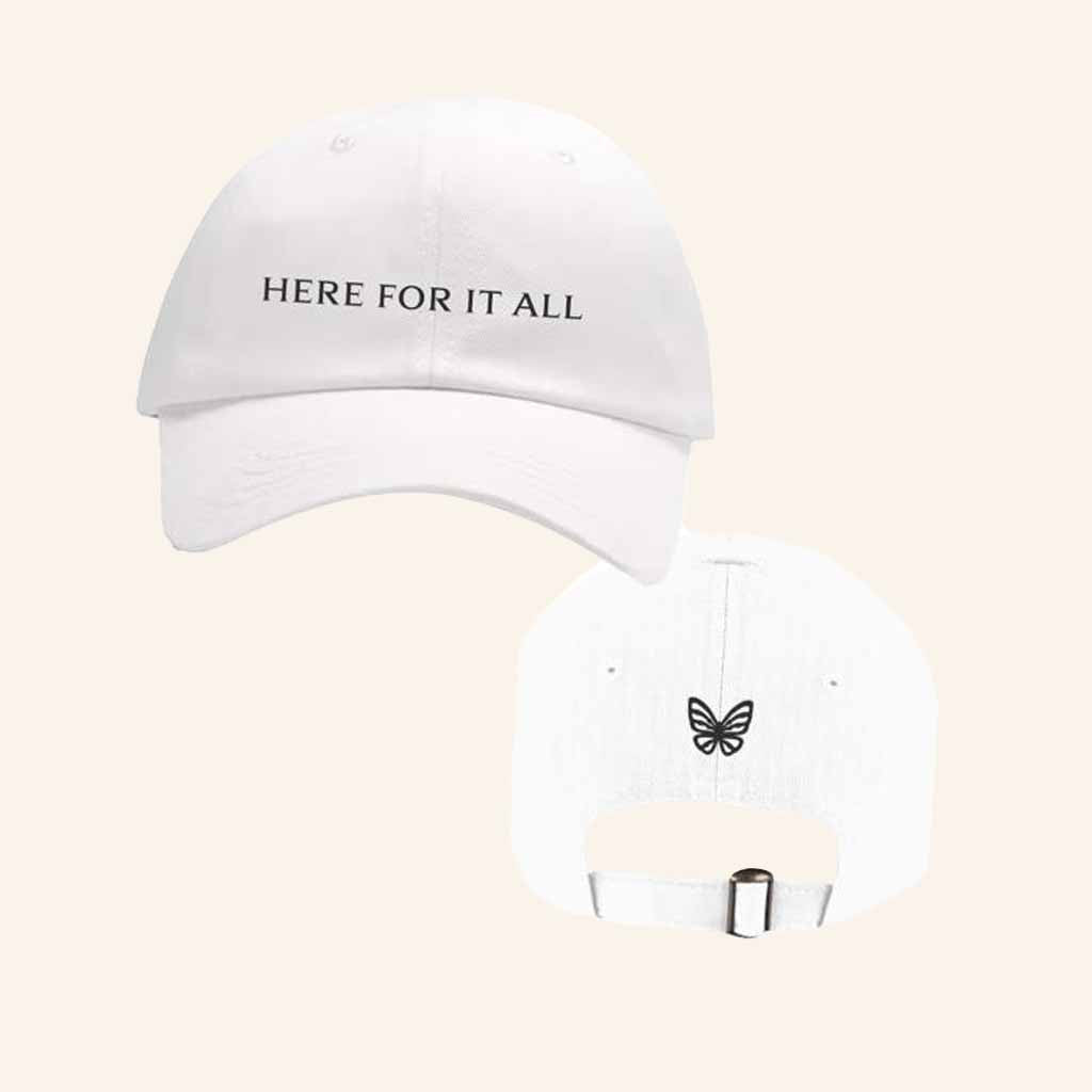 Mariah Carey Merch Butterfly Here For It All White Hat Cool Gifts For Music Lovers - Lilybirchmarket
