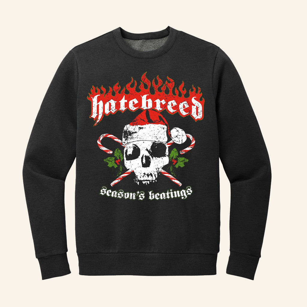 Martyr Merch Hatebreed Seasons Beatings Crewneck Sweatshirt Xmas Gifts For Dad - Lilybirchmarket