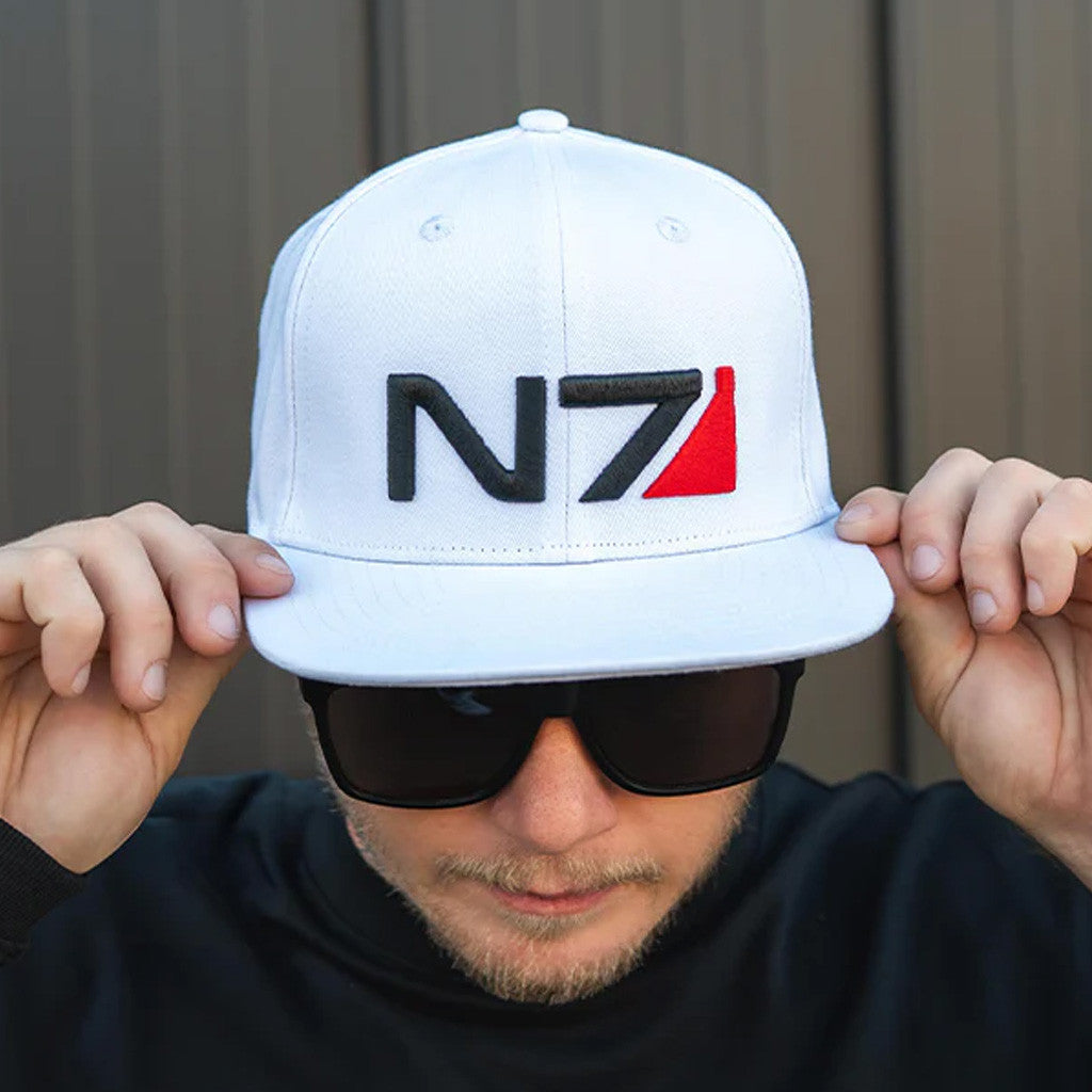 Mass Effect Merch Mass Effect N7 Snapback Hat Embroidered Christmas Gifts For Husband - Lilybirchmarket