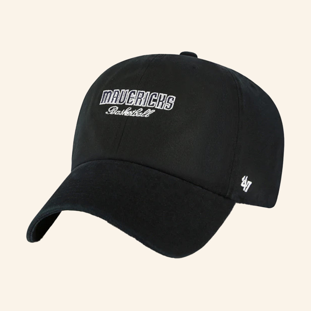 Mavs Merch Dallas Mavericks 47 Brand Black Embroidered Hat Xmas Gifts For Dad - Lilybirchmarket