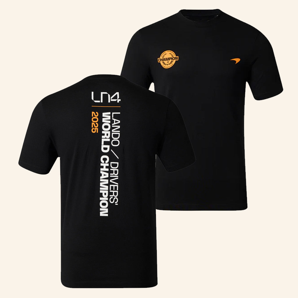McLaren Merch Lando Norris 2025 Drivers World Champion T-Shirt Gifts For Father - Lily Birch Market