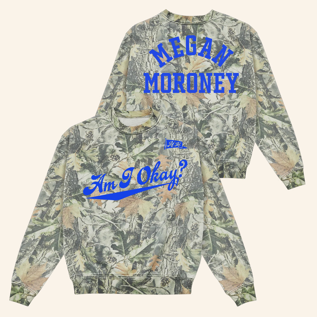 Megan Moroney Merch Am I Okay Camo Crewneck Sweatshirt Music Lover Gifts For Him - Lilybirchmarket