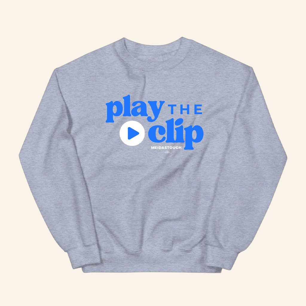 MeidasTouch Merch Play The Clip Crewneck Sweatshirt Christmas Presents For Boyfriend - Lilybirchmarket