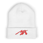 Mekonnen Knife Merch MK White Beanie Birthday Present For Husband - Lilybirchmarket