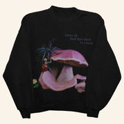 Melanie Martinez Merch Spider Web Lyric Crewneck Black Sweatshirt Him Gifts - Lilybirchmarket