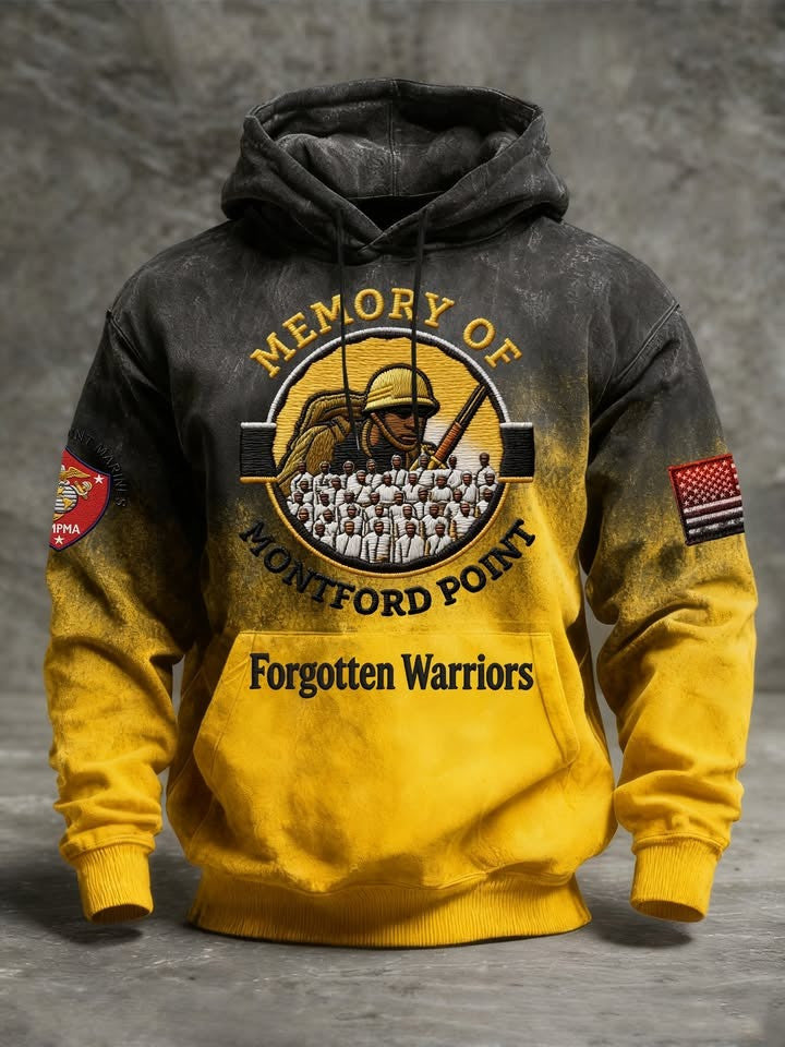 Memory Of Montford Point Hoodie Forgotten Warriors USMC Merch Black History Month Gifts - Lilybirchmarket