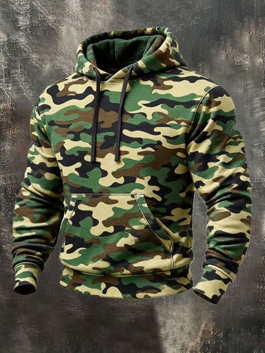 Men's Camouflage Hoodie Army Camo Hooded Sweatshirt Father's Day Gifts For Husband - Lilybirchmarket