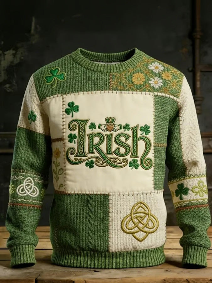  Men's Vintage St. Patrick's Day Printed Sweatshirt - TradiViet