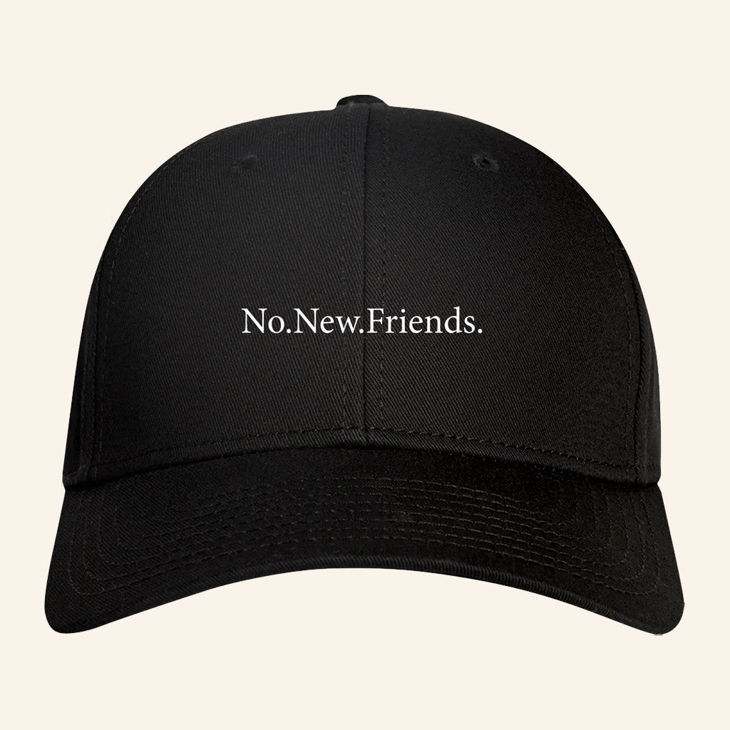 Merch Connection Hat Saosin No New Friends Embroidered Hat Gift Ideas For Dad - Lilybirchmarket