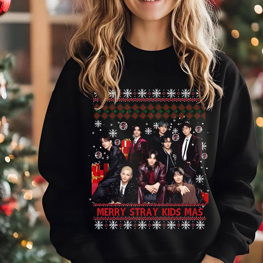 Merry Stray KidsMas Sweatshirt Stray Kids Hop Tshirt Stray Kids Domiate World Tour - Lilybirchmarket