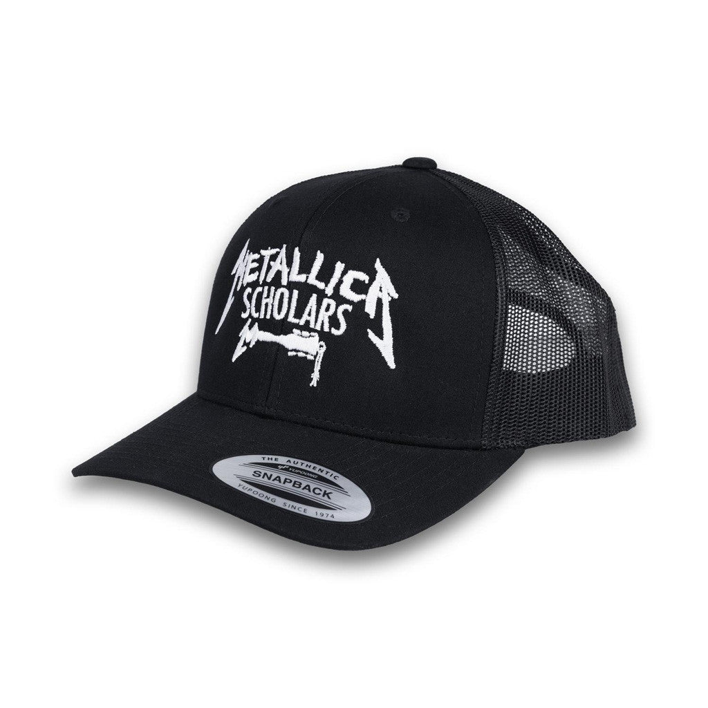 Metallica Merch Metallica Scholars Trucker Hat Embroidered Presents For Music Lovers - Lilybirchmarket