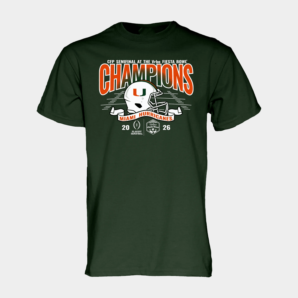 Miami Football CFP Semifinal At The VRBO Fiesta Bowl Champions 2026 T-Shirt Fan Merch Gifts - Lily Birch Market
