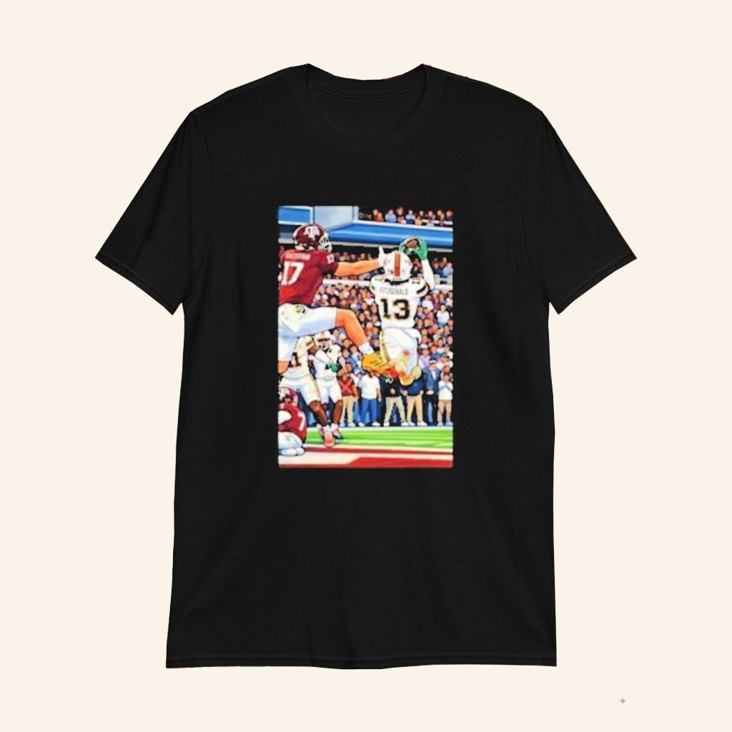 Miami Vs Texas A And M College Football Game Fitzgerald 13 Rakestraw 17 T-Shirt Fan Merch - Lily Birch Market