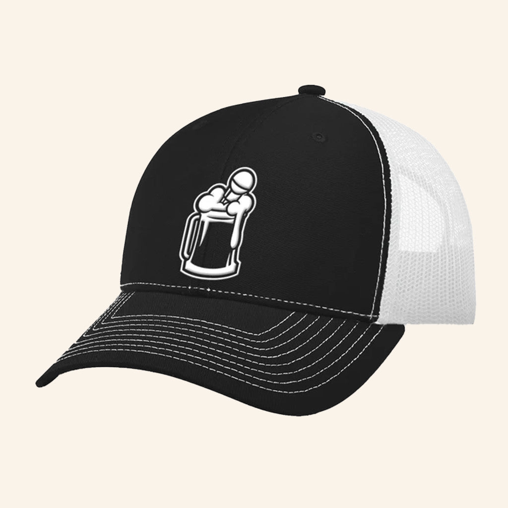 Mic In Mug Trucker Hat Drinkin Bros Merch Gifts Ideas For Friends - Lilybirchmarket