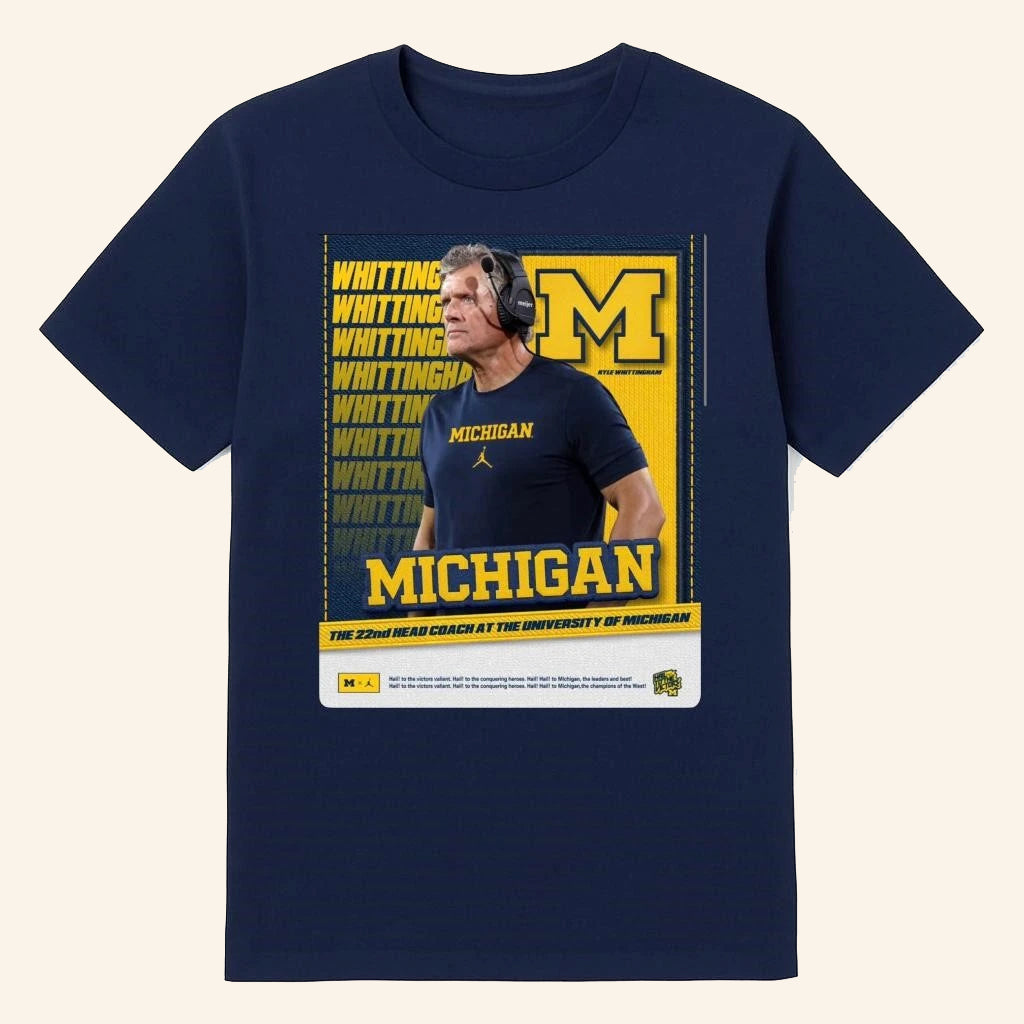 Michigan Football Merch The 22nd Head Coach Kyle Whittingham T-Shirt Gifts For Football Fans - Lily Birch Market
