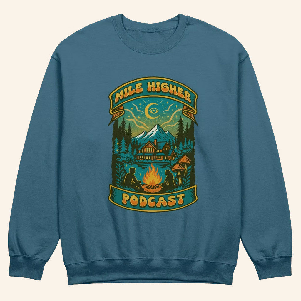 Mile Higher Merch Campfire Crewneck Mile Higher Podcast Sweatshirt Gifts For Podcast Lovers - Lilybirchmarket