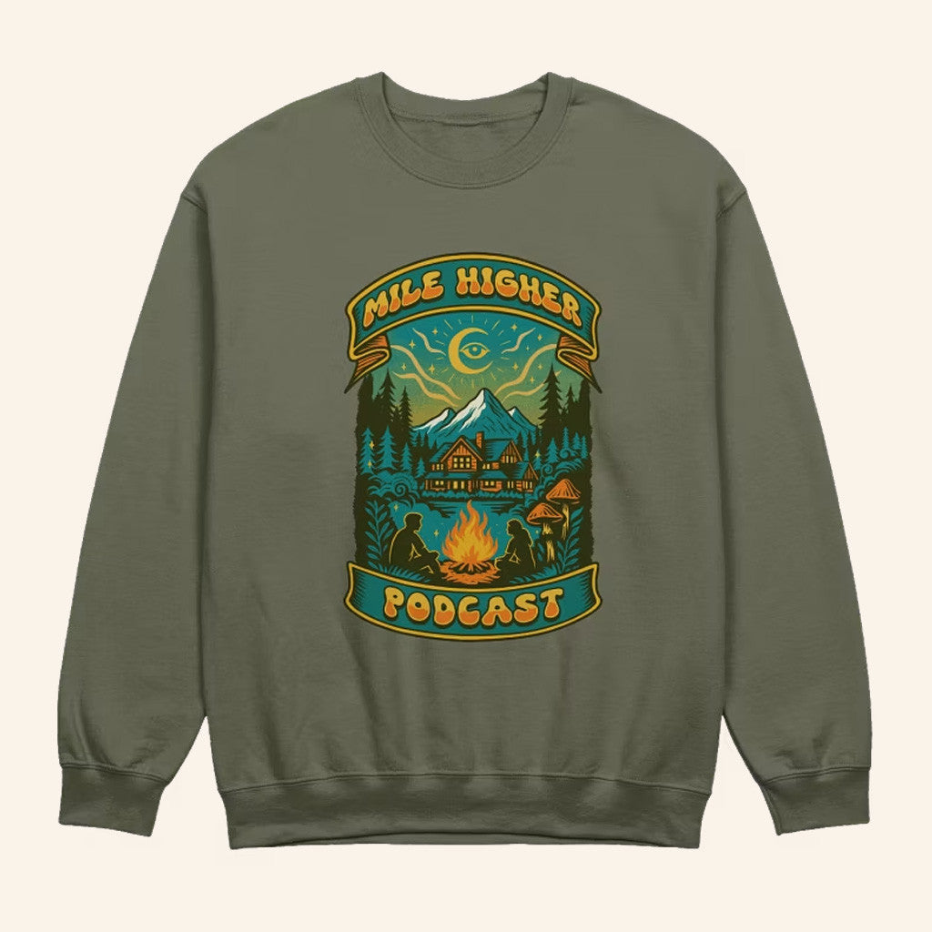 Mile Higher Merch Campfire Crewneck Sweatshirt Present For Boyfriend - Lilybirchmarket