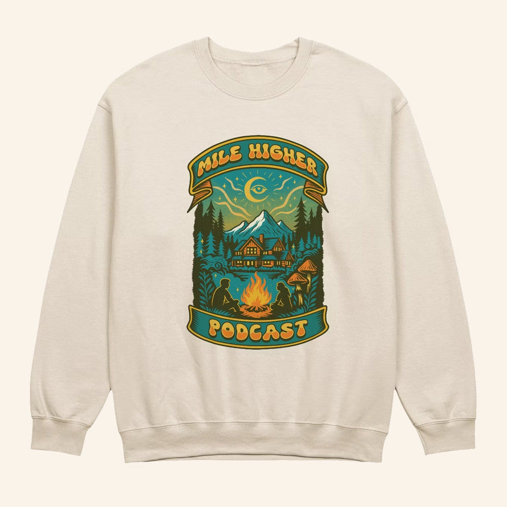 Mile Higher Merch Campfire Crewneck Sweatshirt Present For Girlfriend - Lilybirchmarket