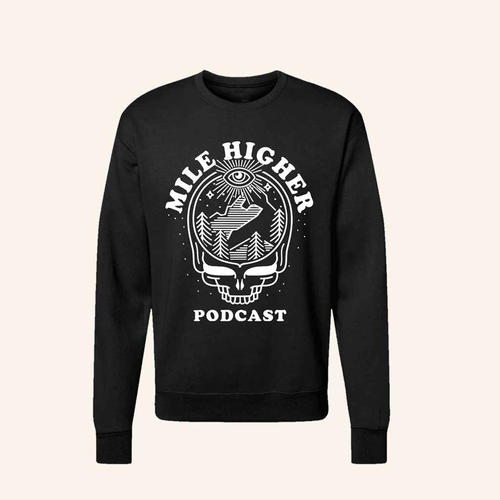 Mile Higher Merch Stealie Puff Print Crewneck Sweatshirt Gift Ideas For Husband - Lilybirchmarket