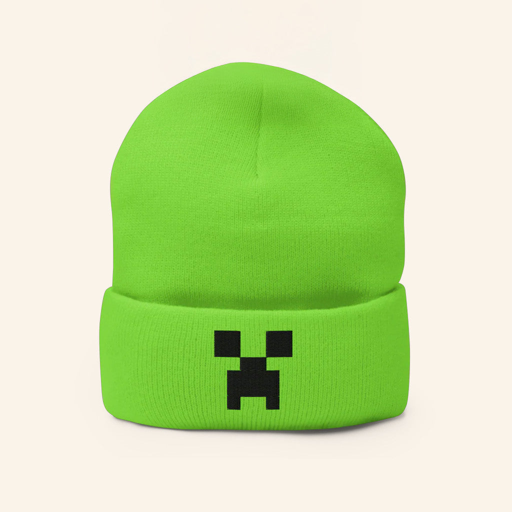 Minecraft Merch Minecraft Creeper Face Beanie Best Gifts For Boyfriend - Lilybirchmarket